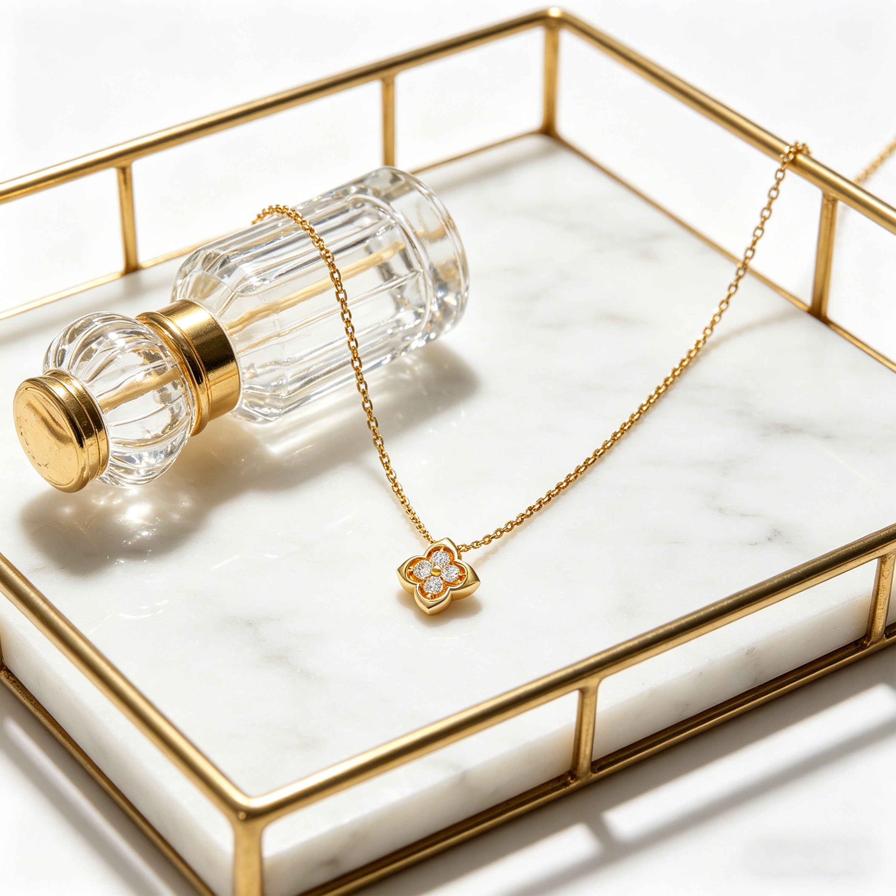 Women's Yellow Gold Pendant Necklace, 0.4ct Lab-Grown Diamond, Song Dynasty Aesthetics Jewelry, Ideal Gift for Sister, Mother, Lover, Client