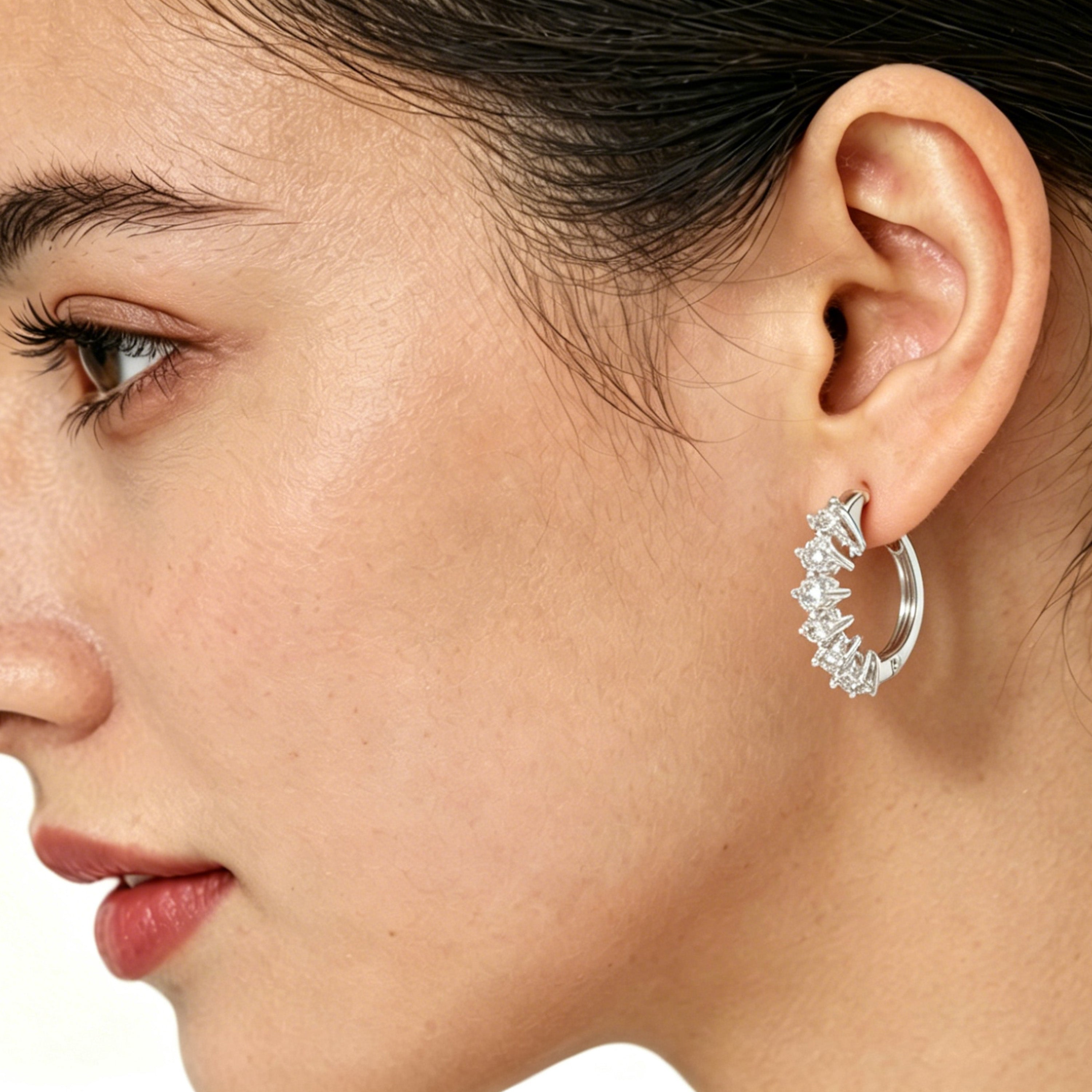 925 Sterling Silver Moissanite Earrings, 1CT Diamond-like Sparkle Gift Earrings