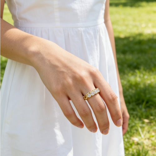 1.80CT Six-Stone Lab-Grown Diamond Ring in 10K or 14K Yellow Gold