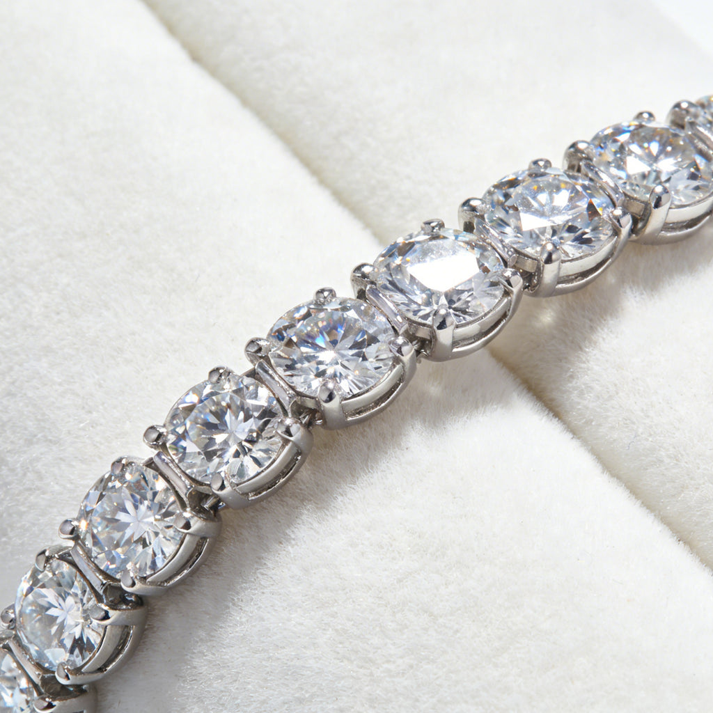 ELVORIQUE 6CT Moissanite Tennis Bracelet in 925 Sterling Silver