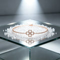 Lucky Hearts Clover Lab-Grown Diamond Bracelet in Rose Gold