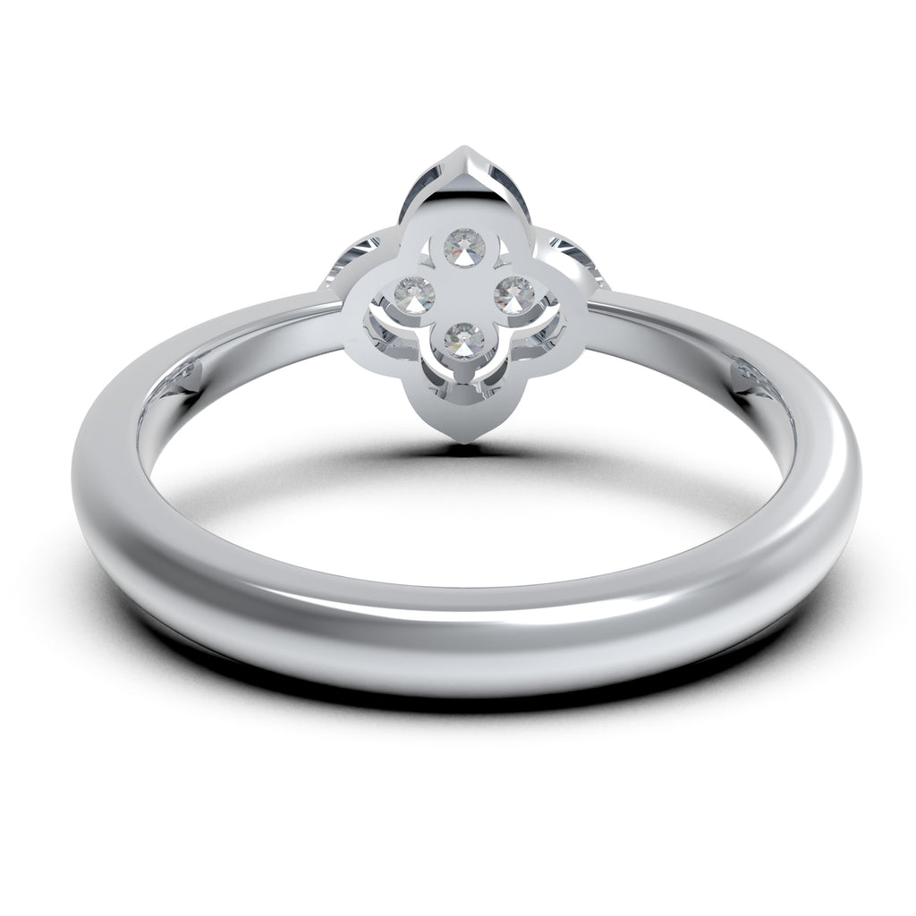 Serene Bleoom Clover Moissanite Ring