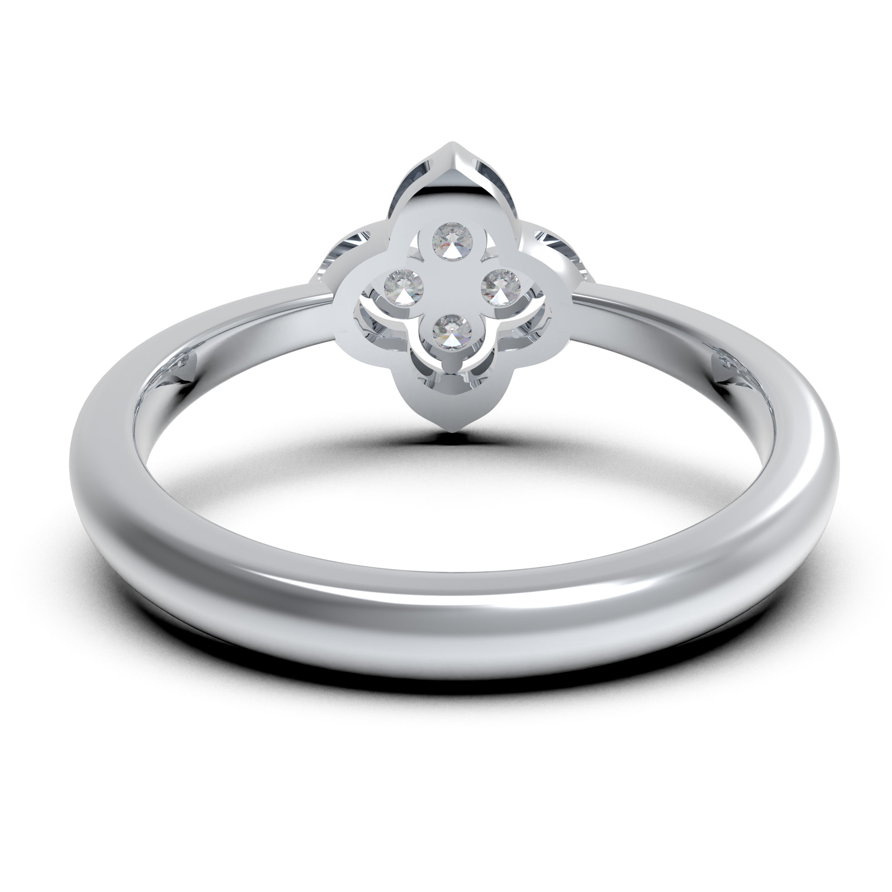 Serene Bleoom Clover Moissanite Ring