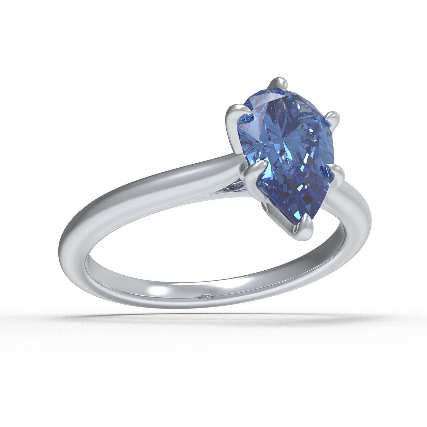 2ct Lab-Grown Lab-grown sapphire Gemstone Ring 10K/14K White Gold & 950 Platinum | Anniversary Engagement Wedding Gift