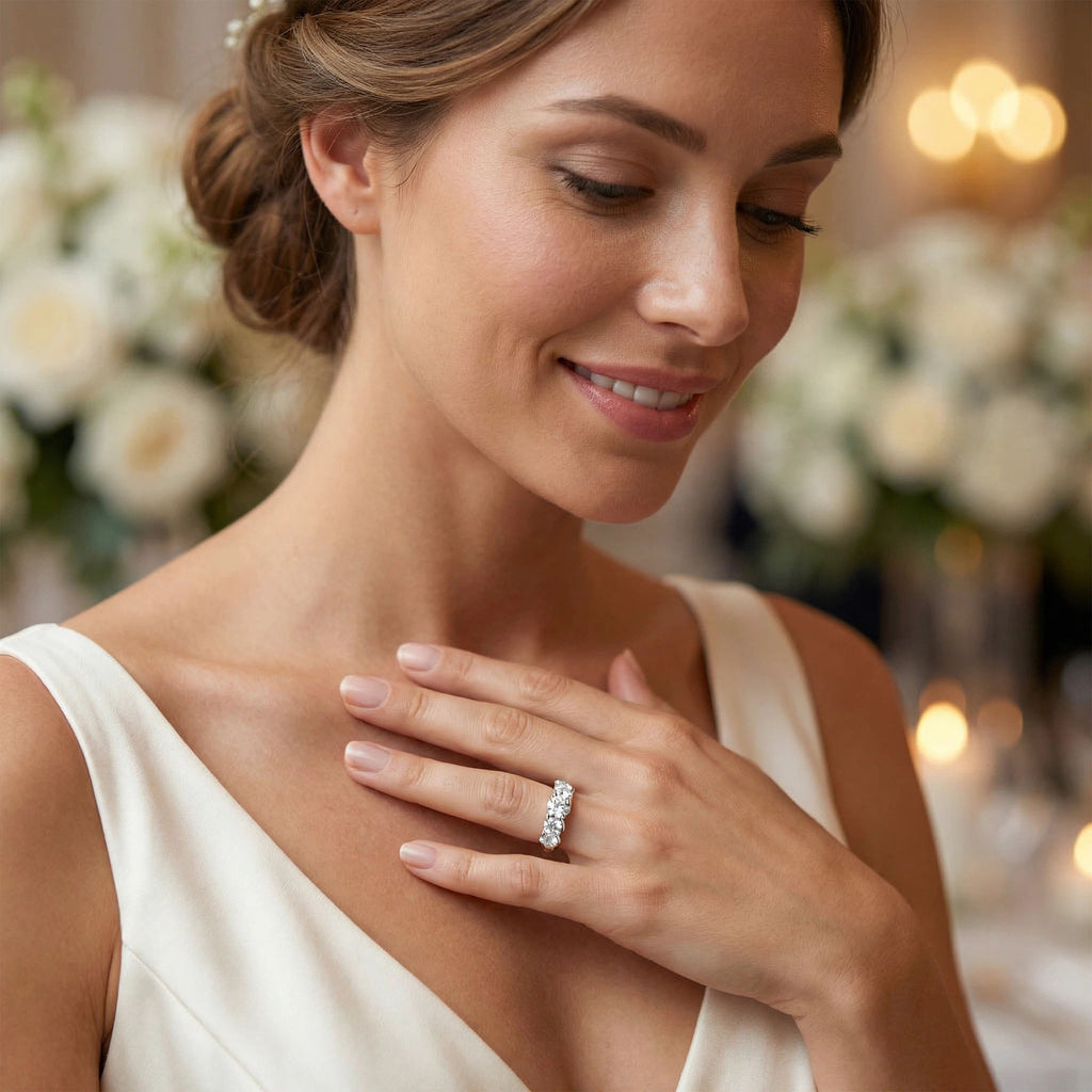 1.80CT Six-Stone Lab-Grown Diamond Ring in White Gold or Platinum