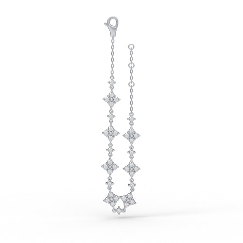 2CTW/3CTW Lab-Grown Diamond Four-Leaf Clover Bracelet in White Gold or Platinum