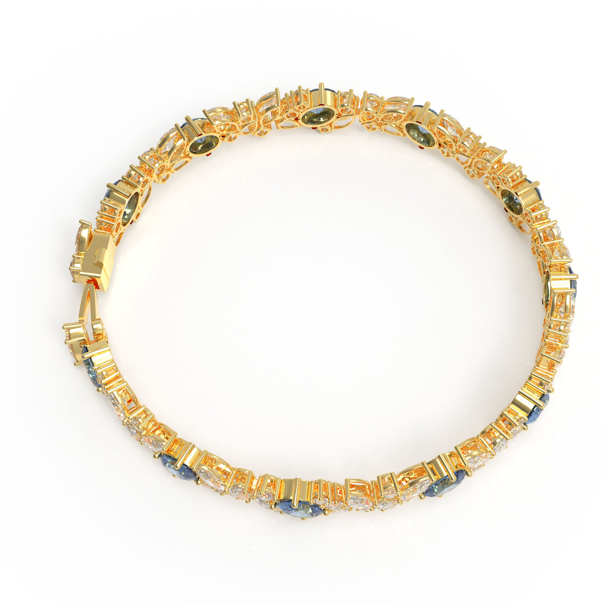 ELVORIQUE Eternelle Lab-Grown Sapphire and Diamond Bracelet