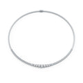 Cascade of Light Graduated Moissanite Necklace in Sterling Silver