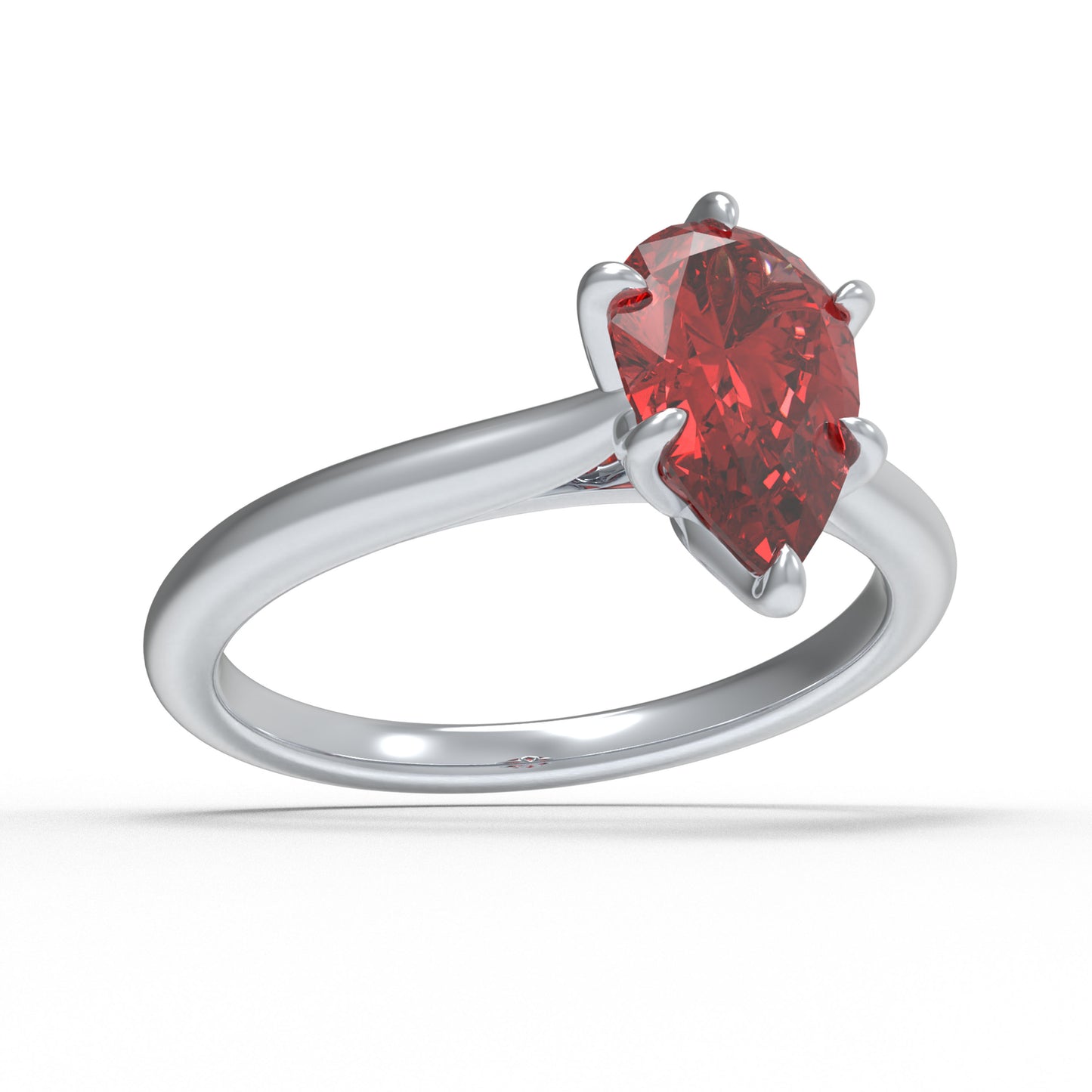 2ct Lab-grown ruby Gemstone Ring 10K/14K White Gold & 950 Platinum | Anniversary Engagement Wedding Gift