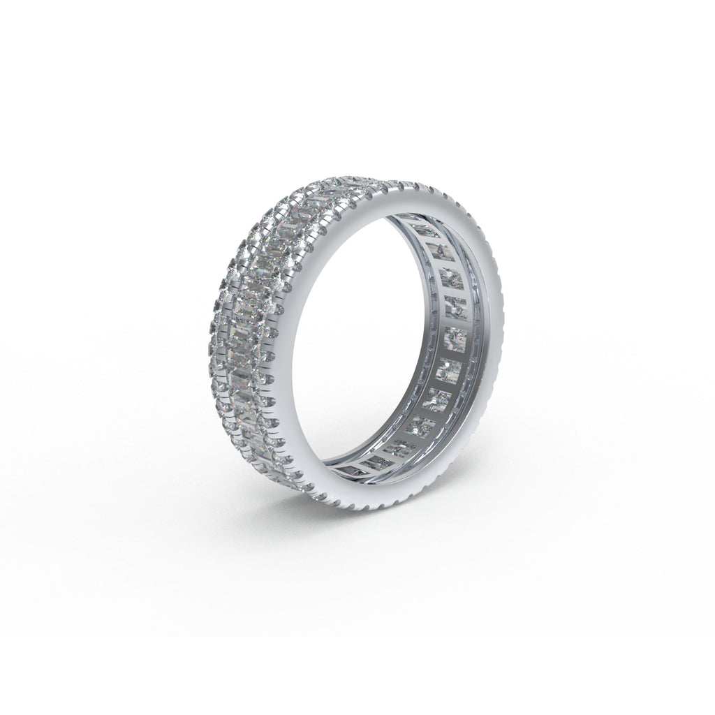 Eternal Colonnade 3CT Three-Row Lab-Grown Diamond Eternity Ring