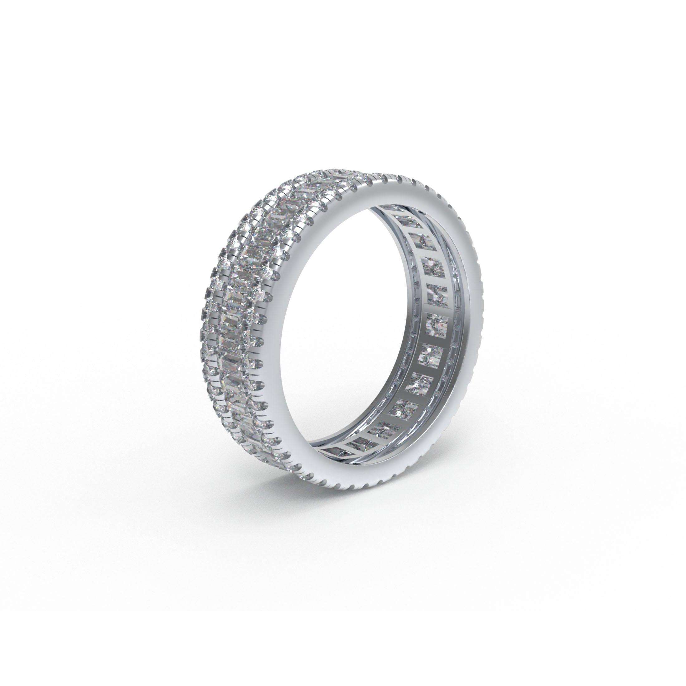 Eternal Colonnade 3CT Three-Row Lab-Grown Diamond Eternity Ring