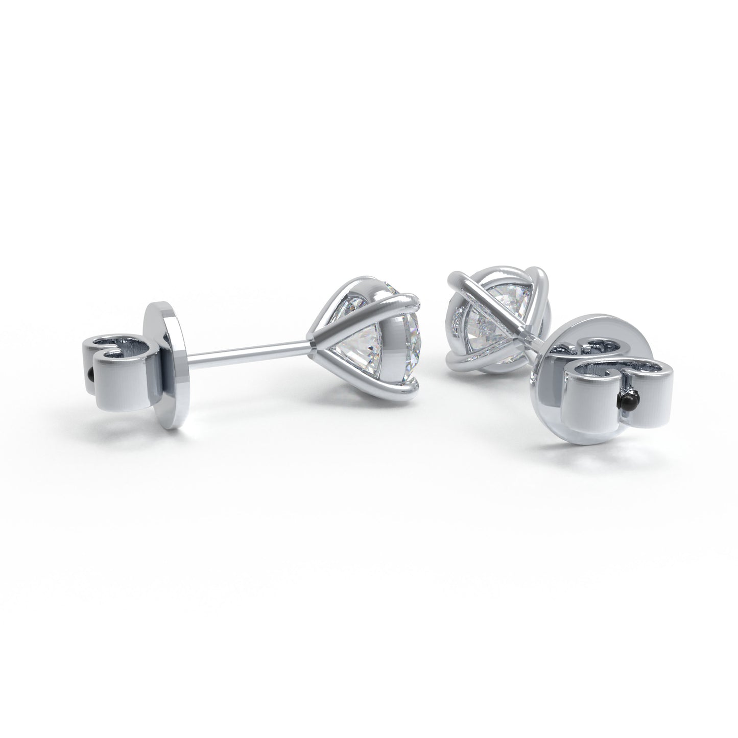 Lab-Grown Diamond Stud Earrings for Women, 0.5ct/1ct D-E VVS1-VVS2, 10K/14K White Gold & Platinum 950, Gift for Her