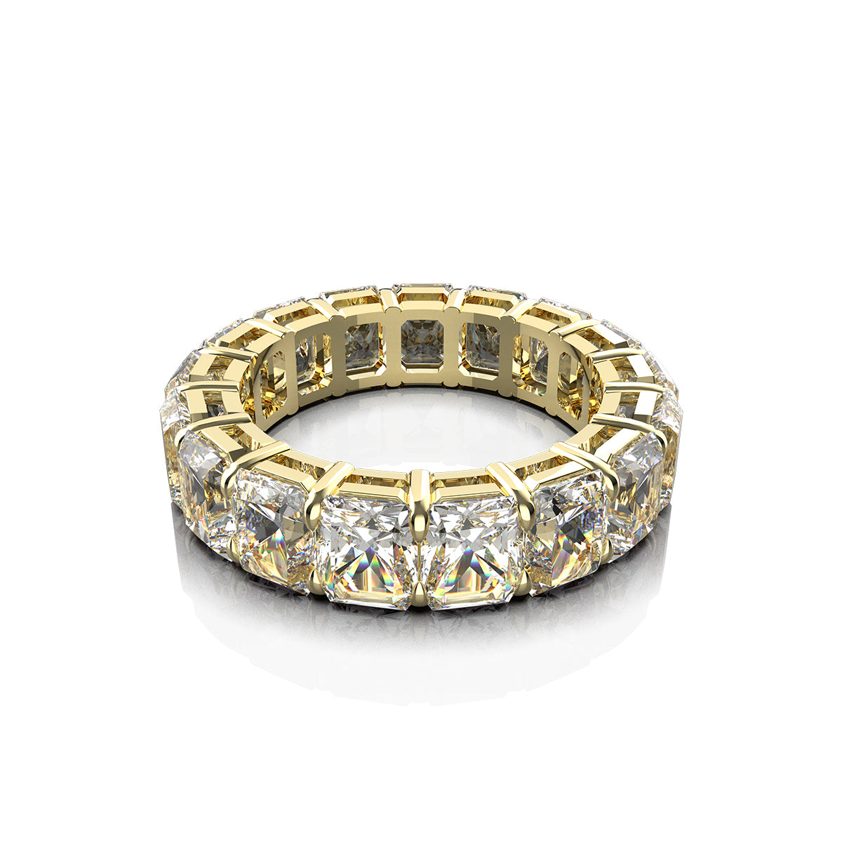 ELVORIQUE 3.60 CTW Cushion-Cut Lab-Grown Diamond Full Eternity Band