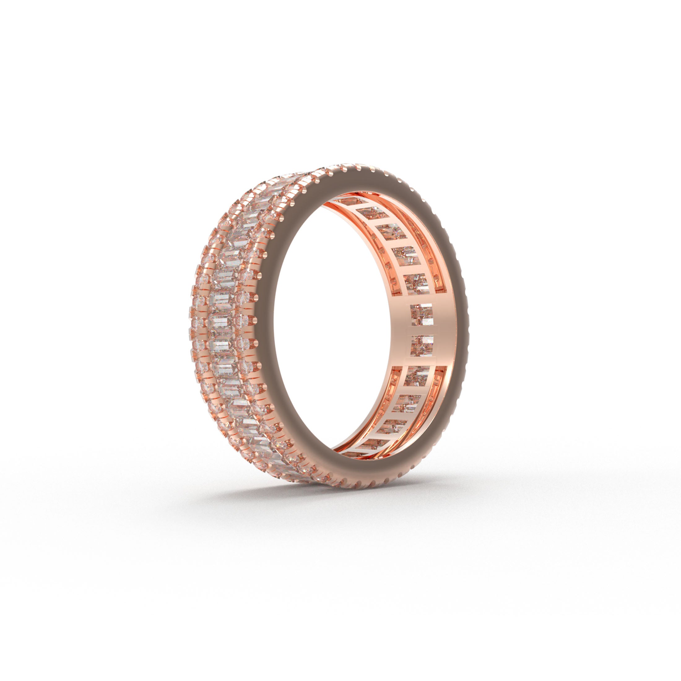 Rose Eternal Colonnade 3CT Three-Row Lab-Grown Diamond Eternity Ring