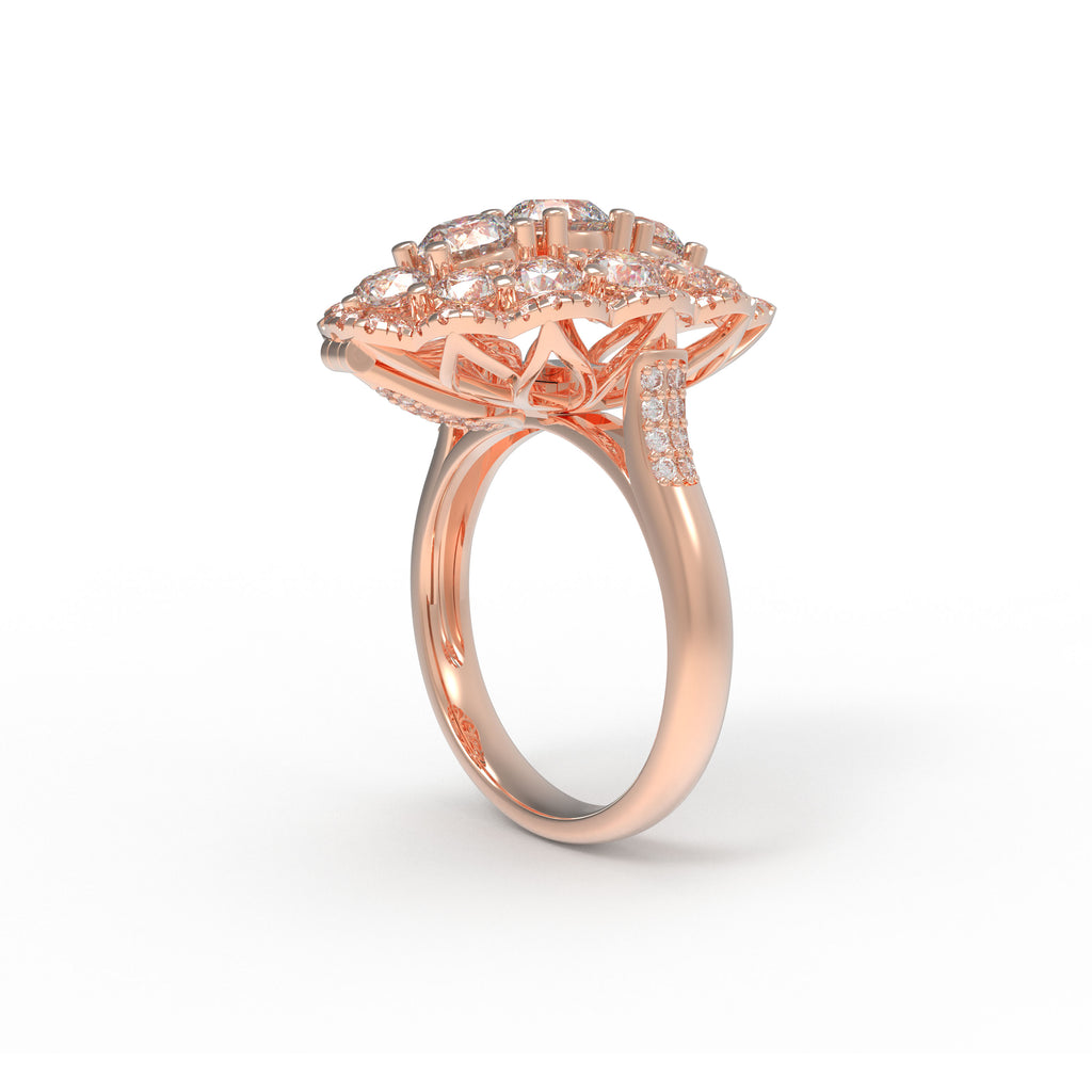 3CT Lab-Grown Diamond 2-in-1 Ring & Pendant Necklace in 10K/14K Rose Gold