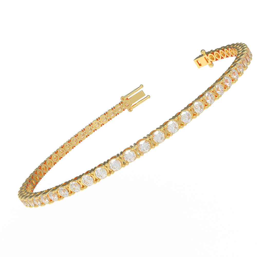 Golden River of Eternity 6â€?0CT Lab-Grown Diamond Tennis Bracelet