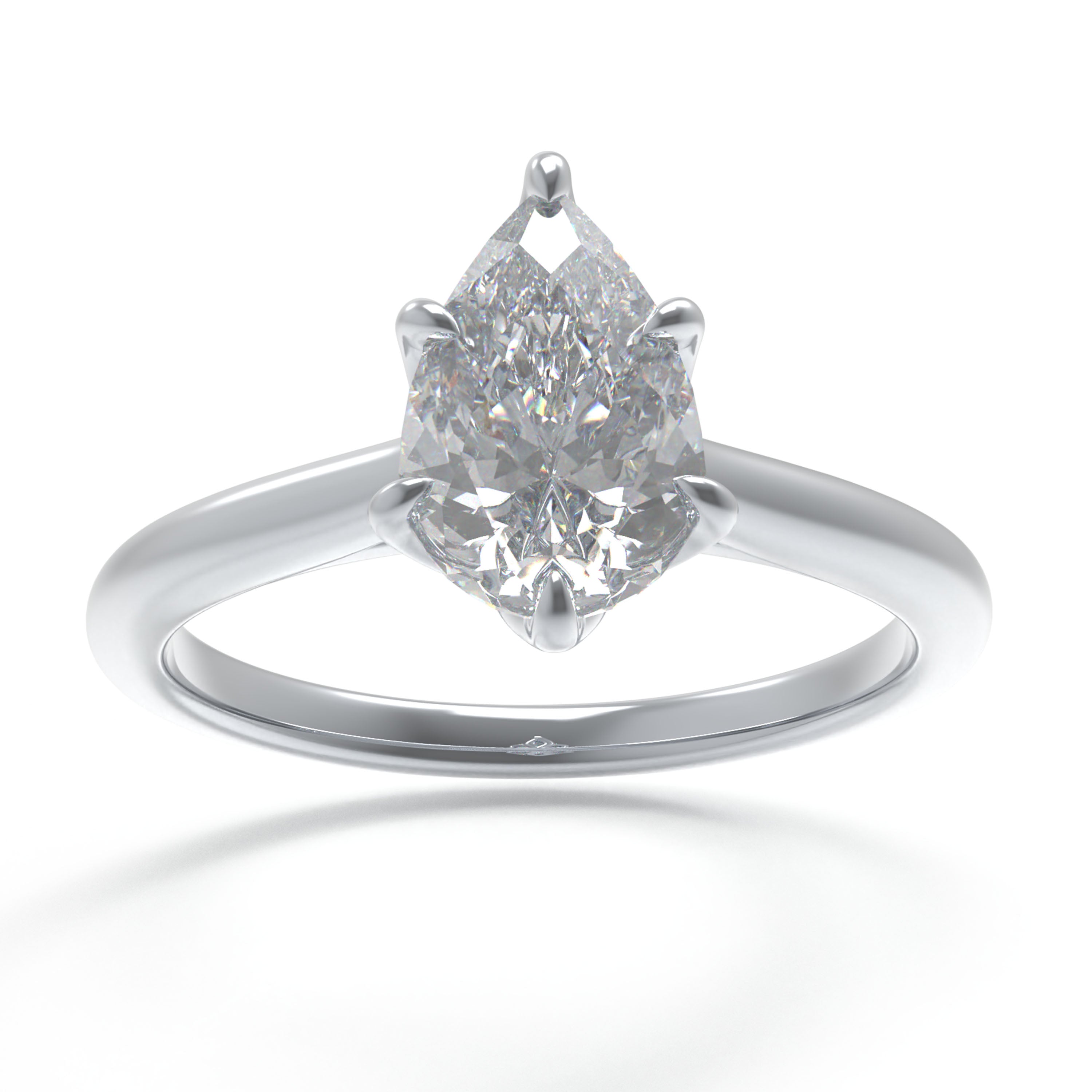 Luminous Dewdrop 2CT Pear-Cut Lab-Grown Diamond Solitaire Ring