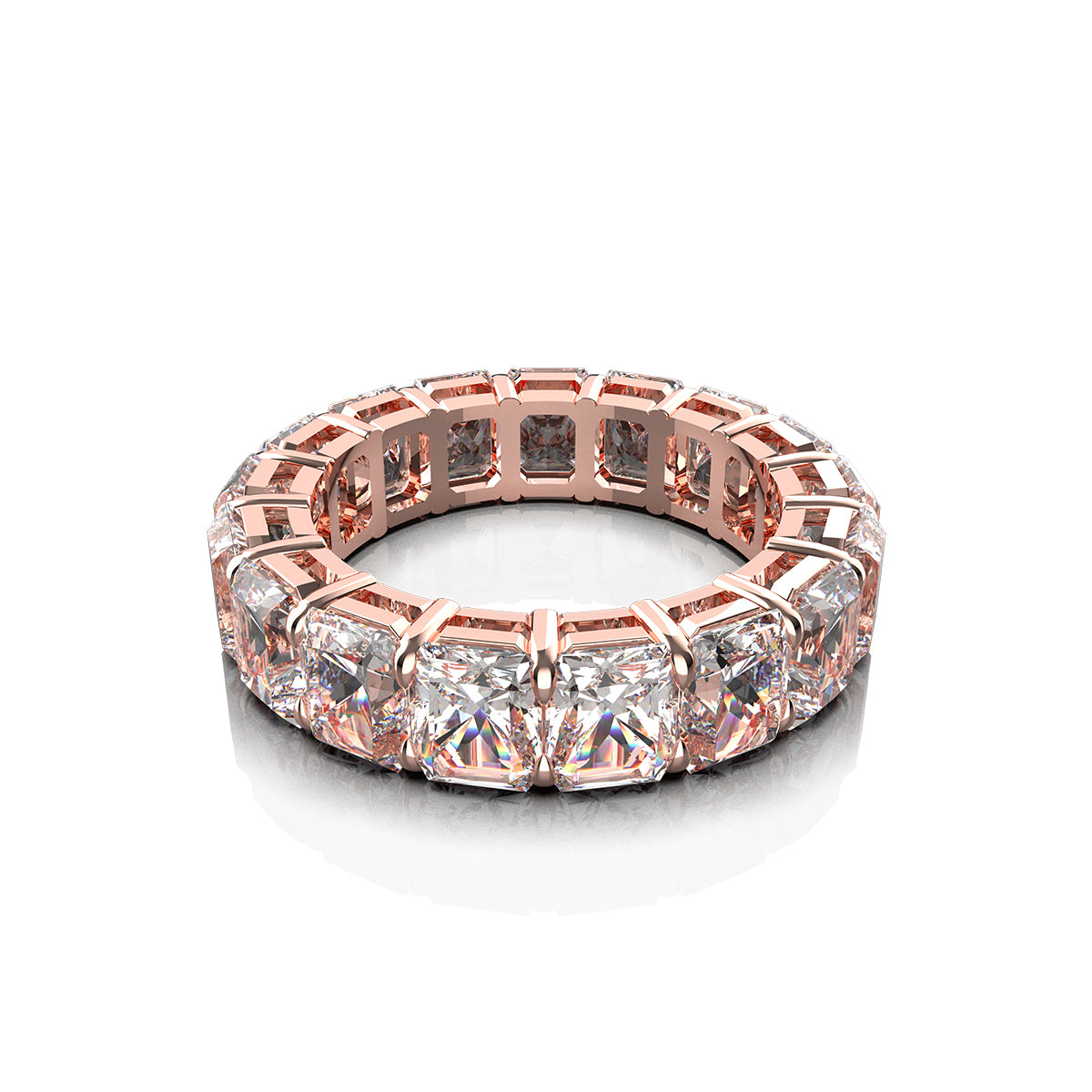 ELVORIQUE 3.60 CTW Cushion-Cut Lab-Grown Diamond Full Eternity Band