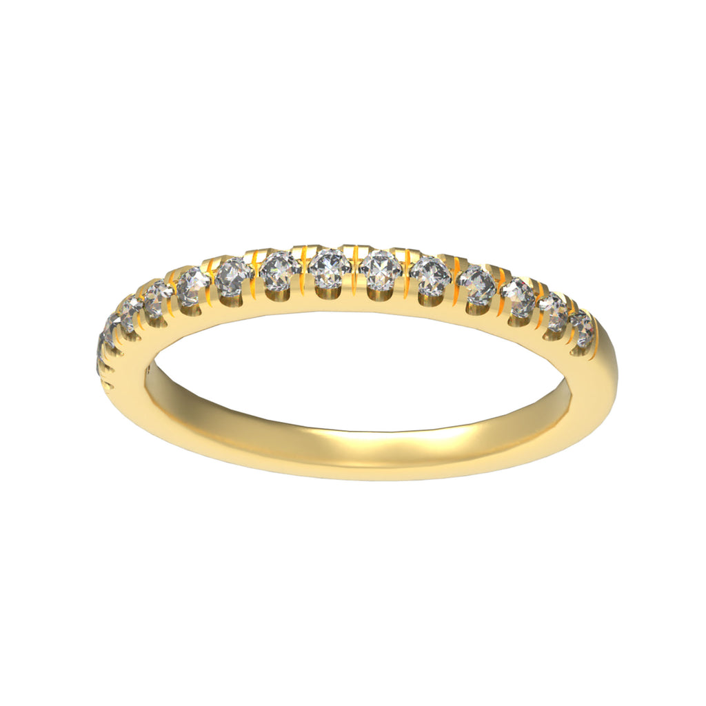 Yellow Gold Lab-Grown Diamond Half Eternity Ring | ELVORIQUE