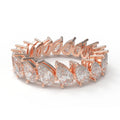 Drops of Eternity 3 CTW Pear Lab-Grown Diamond Full Eternity Band in Rose Gold