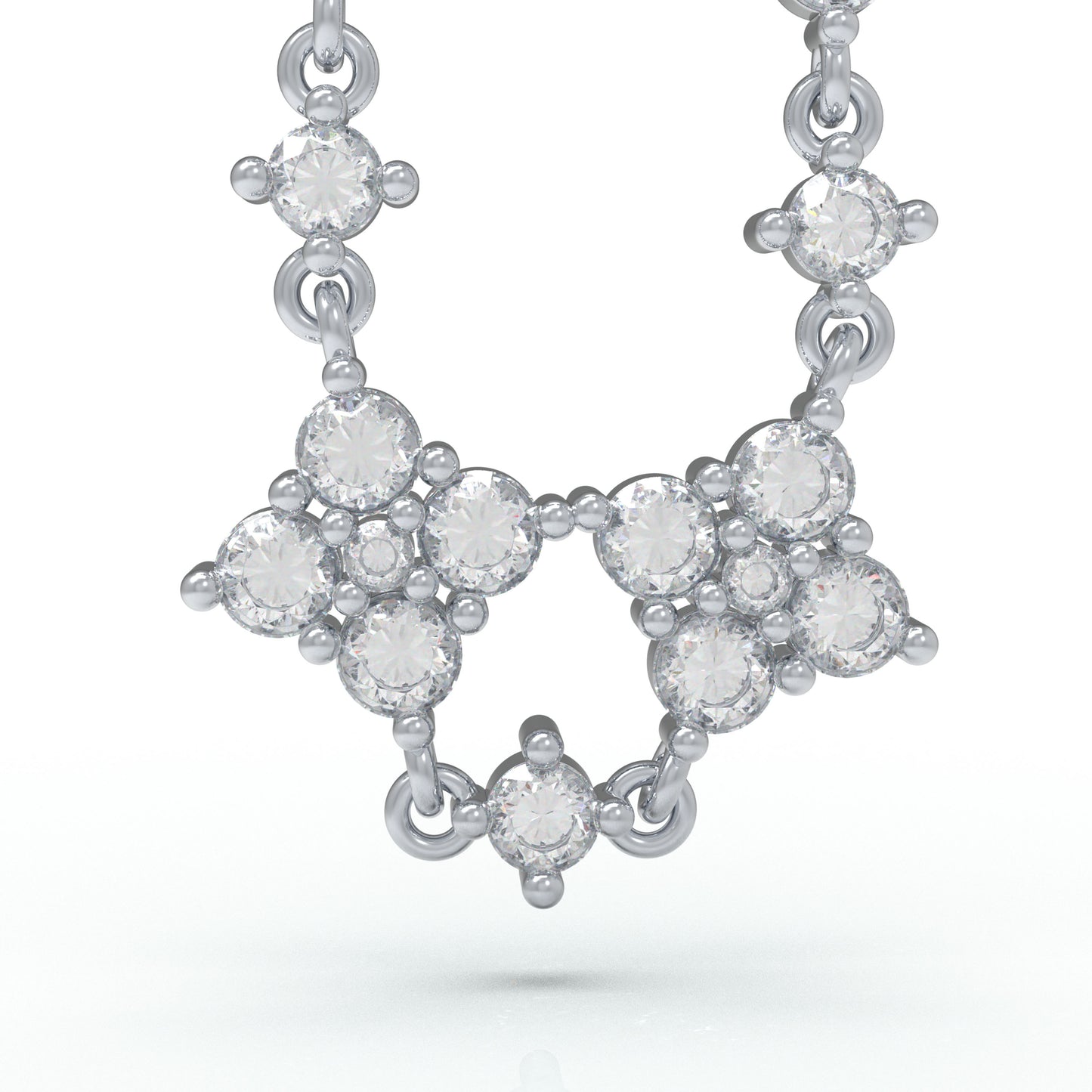 4Leaf Clover Lucky Bracelet – 925 Sterling Silver, Lab-Grown Moissanite, Ideal Gift for Women