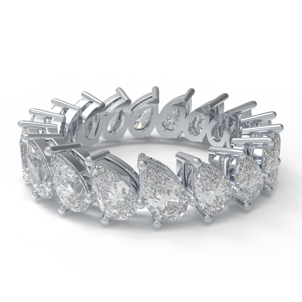 3 CTW Pear-Shaped Lab-Grown Diamond Full Eternity Ring