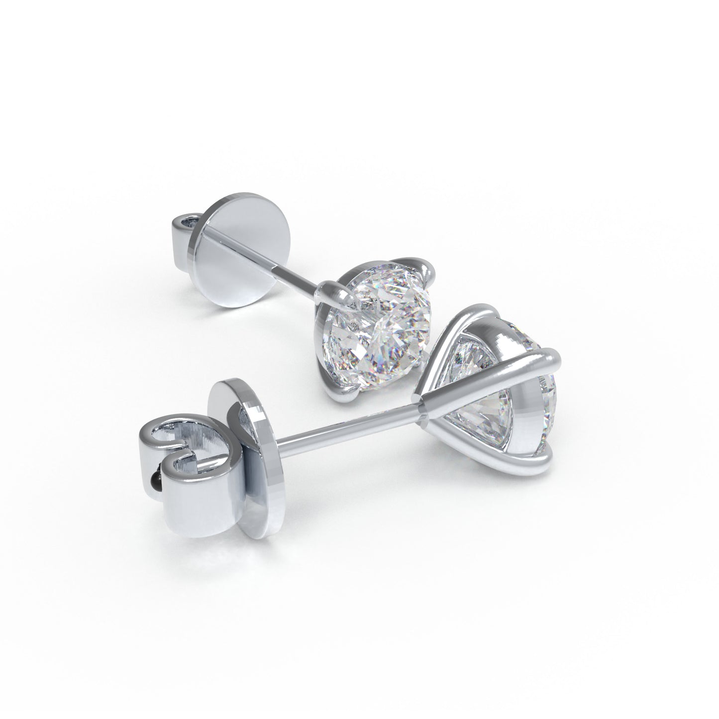 925 Sterling Silver Moissanite Earrings 0.5ct/1ct Handmade Gift for Her Birthday Christmas Anniversary