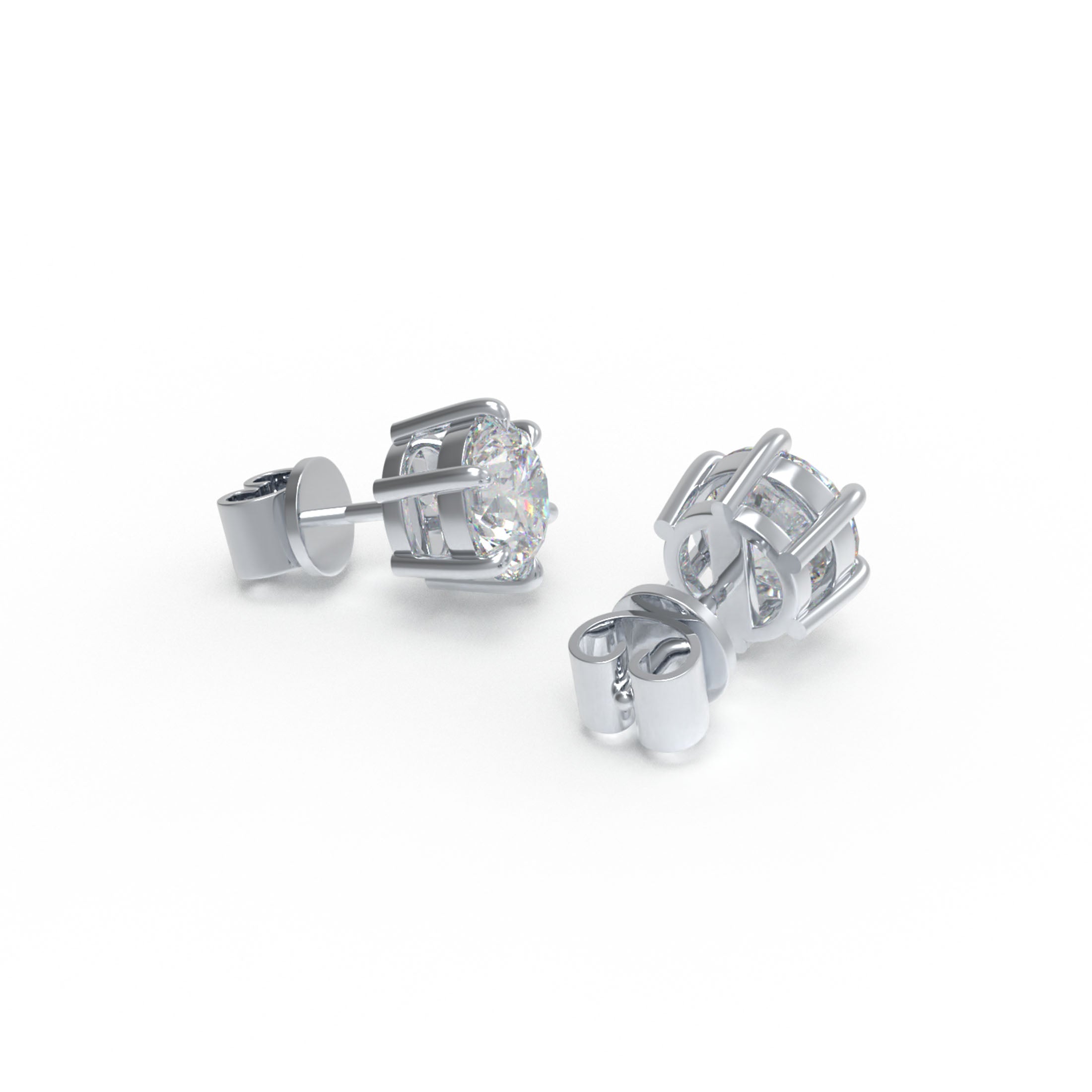 Moissanite Stud Earrings in 925 Sterling Silver, Ideal for Daily Wear, Gifting on Anniversaries, Holidays, etc.