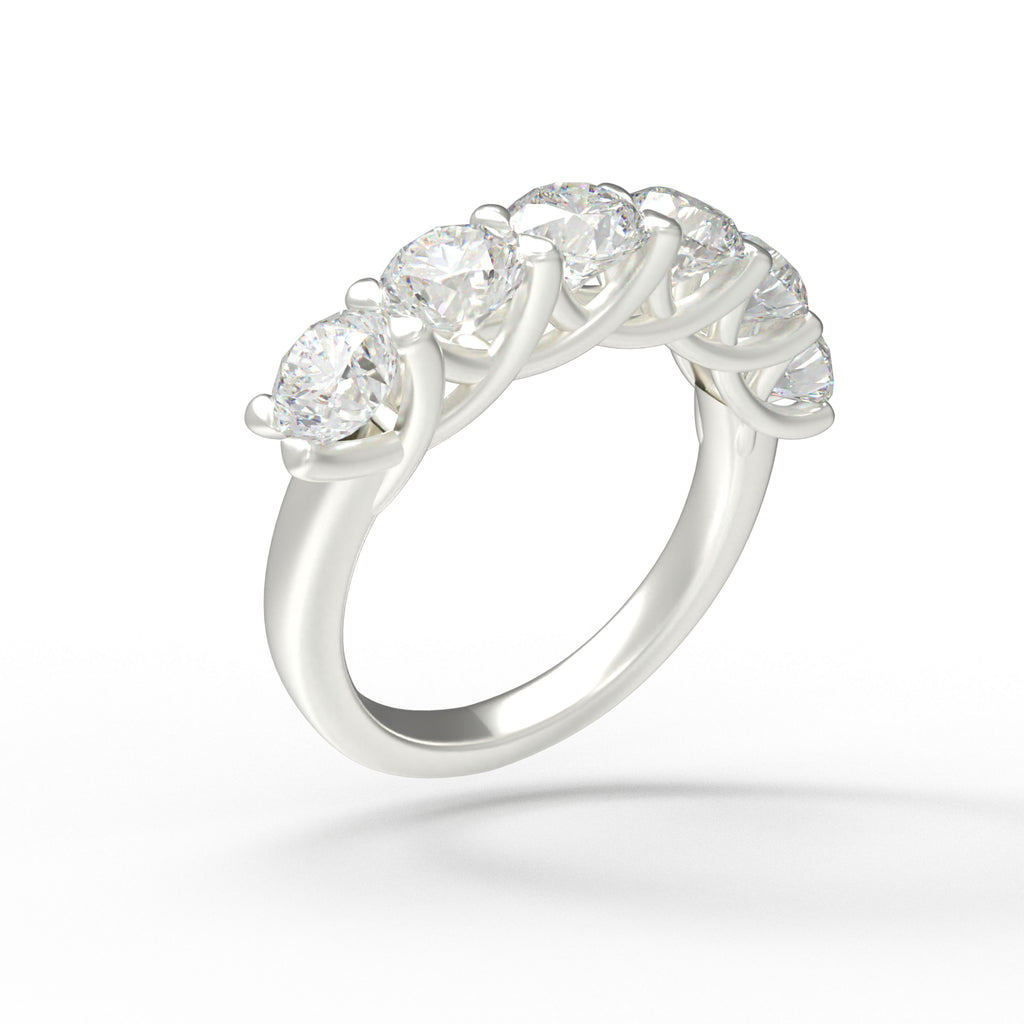 1.80CT Six-Stone Lab-Grown Diamond Ring in White Gold or Platinum
