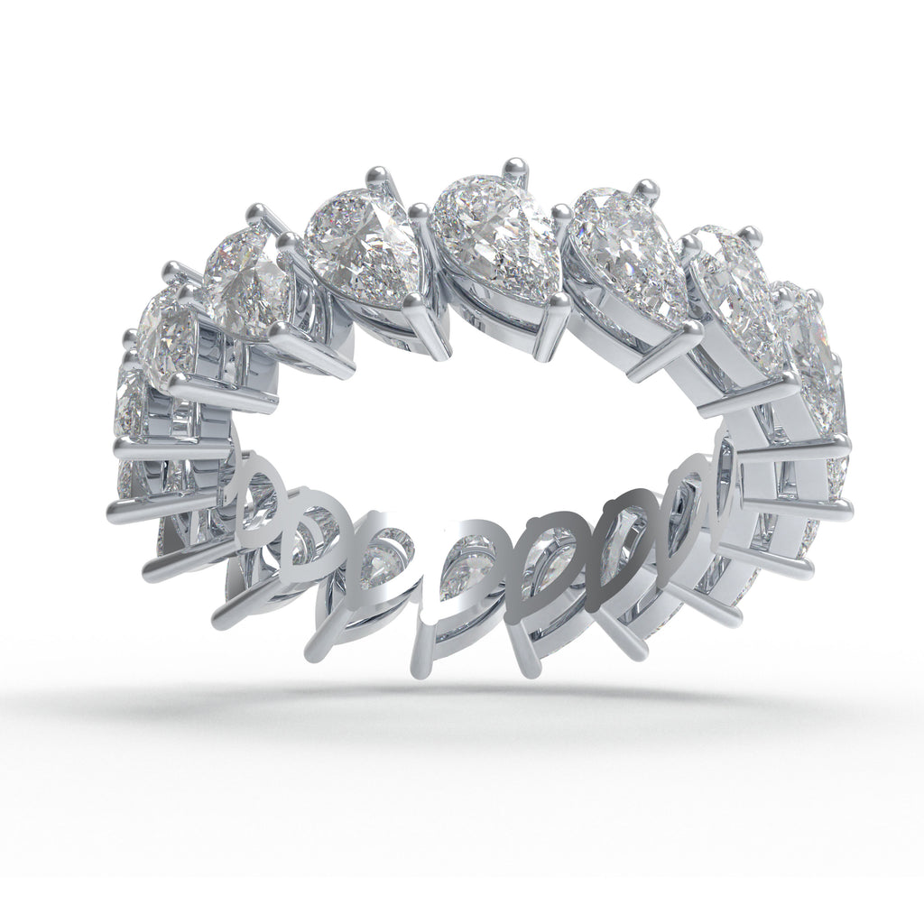 3 CTW Pear-Shaped Lab-Grown Diamond Full Eternity Ring