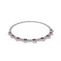36CTW Lab-Grown Ruby & Fancy Diamond High Jewelry Necklace – 9K/14K/18K Gold or Platinum
