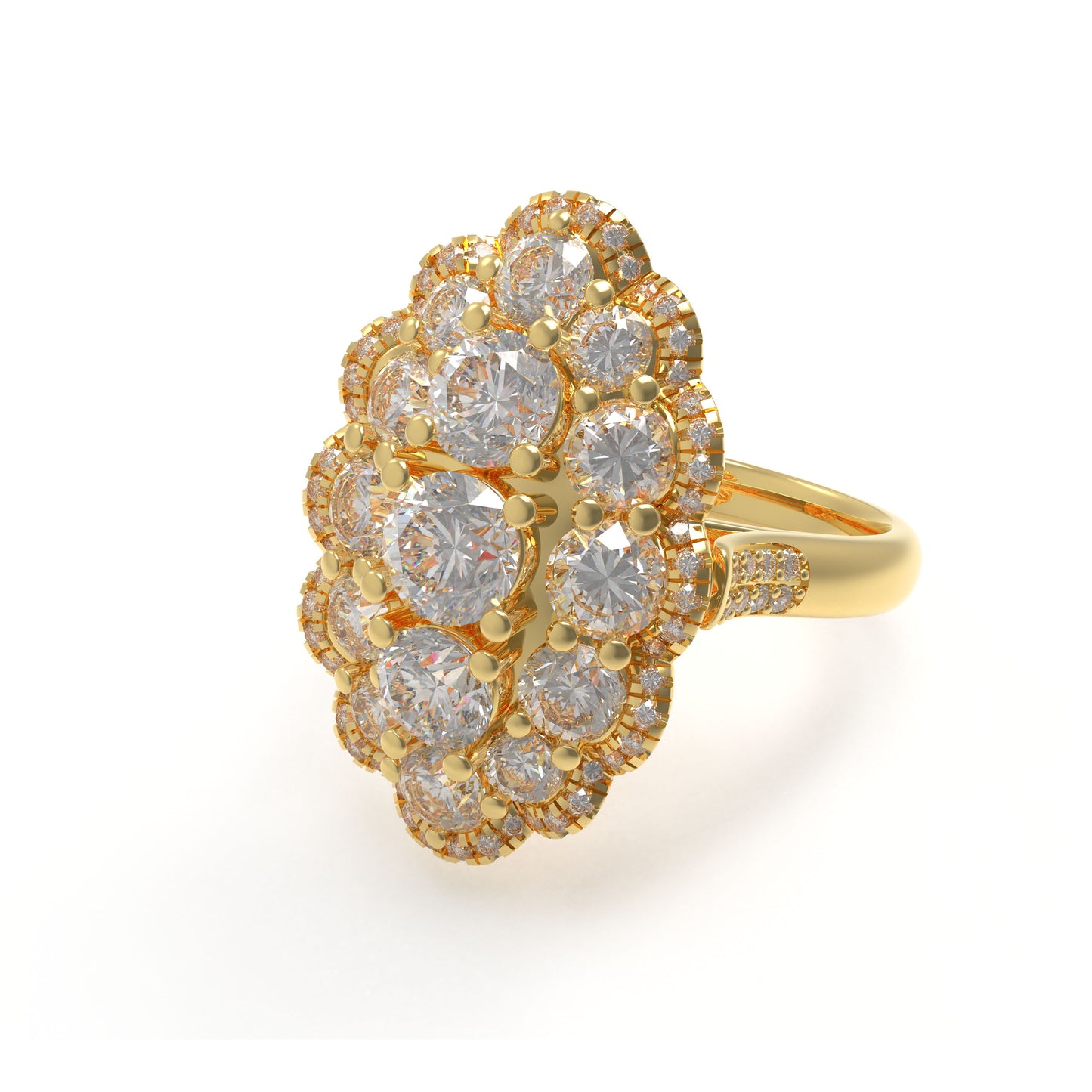 3CT Lab-Grown Diamond 2-in-1 Convertible Ring & Pendant Necklace in 10K/14K Yellow Gold