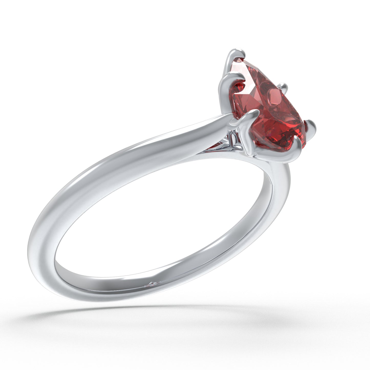 2ct Lab-grown ruby Gemstone Ring 10K/14K White Gold & 950 Platinum | Anniversary Engagement Wedding Gift