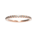 ELVORIQUE Éternelle Rose Gold Lab-Grown Diamond Half Eternity Band