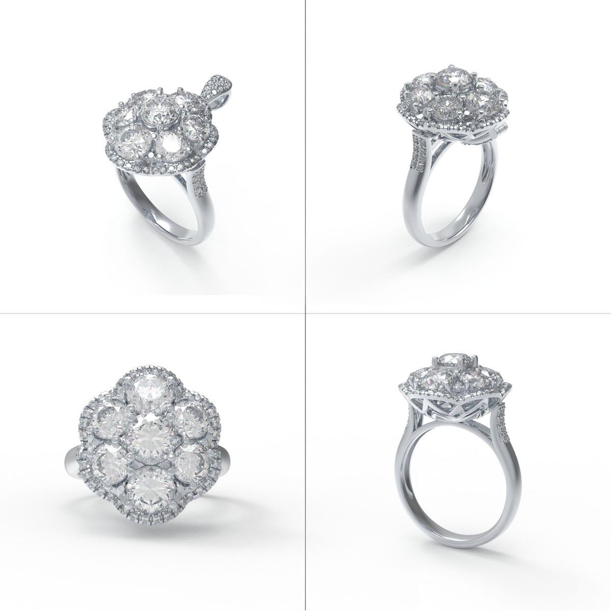 Frost Bloom Lab-Grown Diamond Convertible Ring & Pendant Set