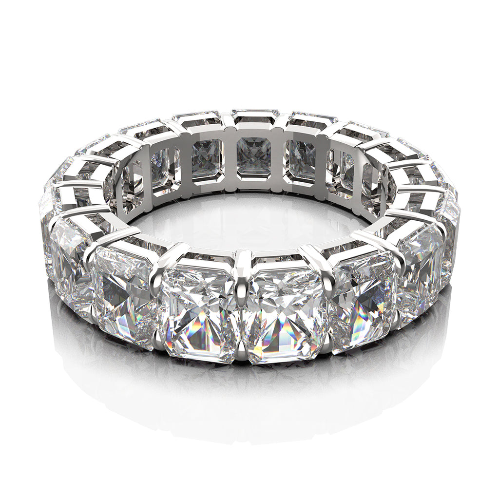 Bague de fiançailles vintage en platine Ophelia Eternity, diamant de 3,6 carats (ct), alliance pour femme, alliance éternelle avec diamant rond, bague de luxe pour femme (clarté VVS1-VVS2)