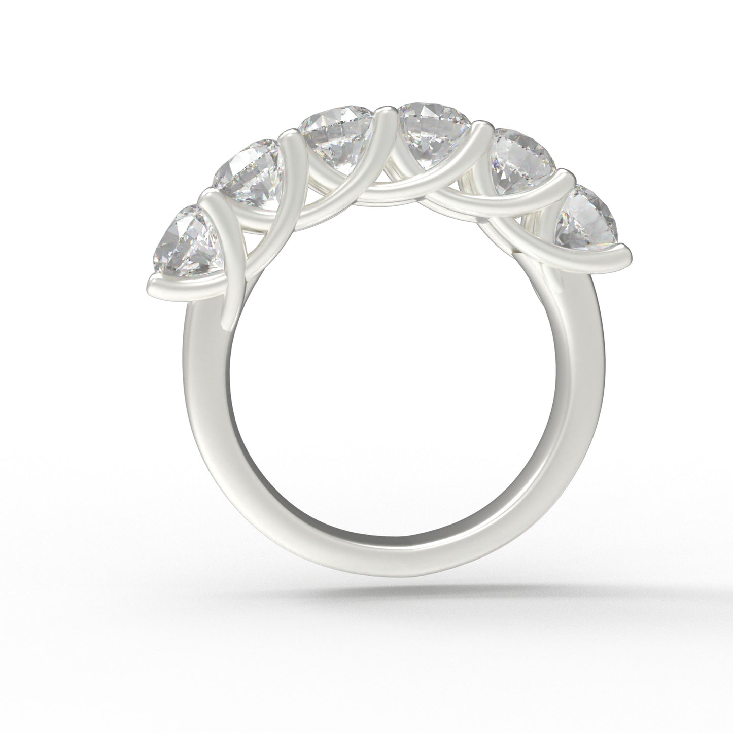 1.8ct Lab Grown Diamond Ring (6-Piece, VVS1-VVS2 D-E Color) in 10K/14K/White Gold or 950 Platinum, Proposal, Wedding & Anniversary Ring for Women