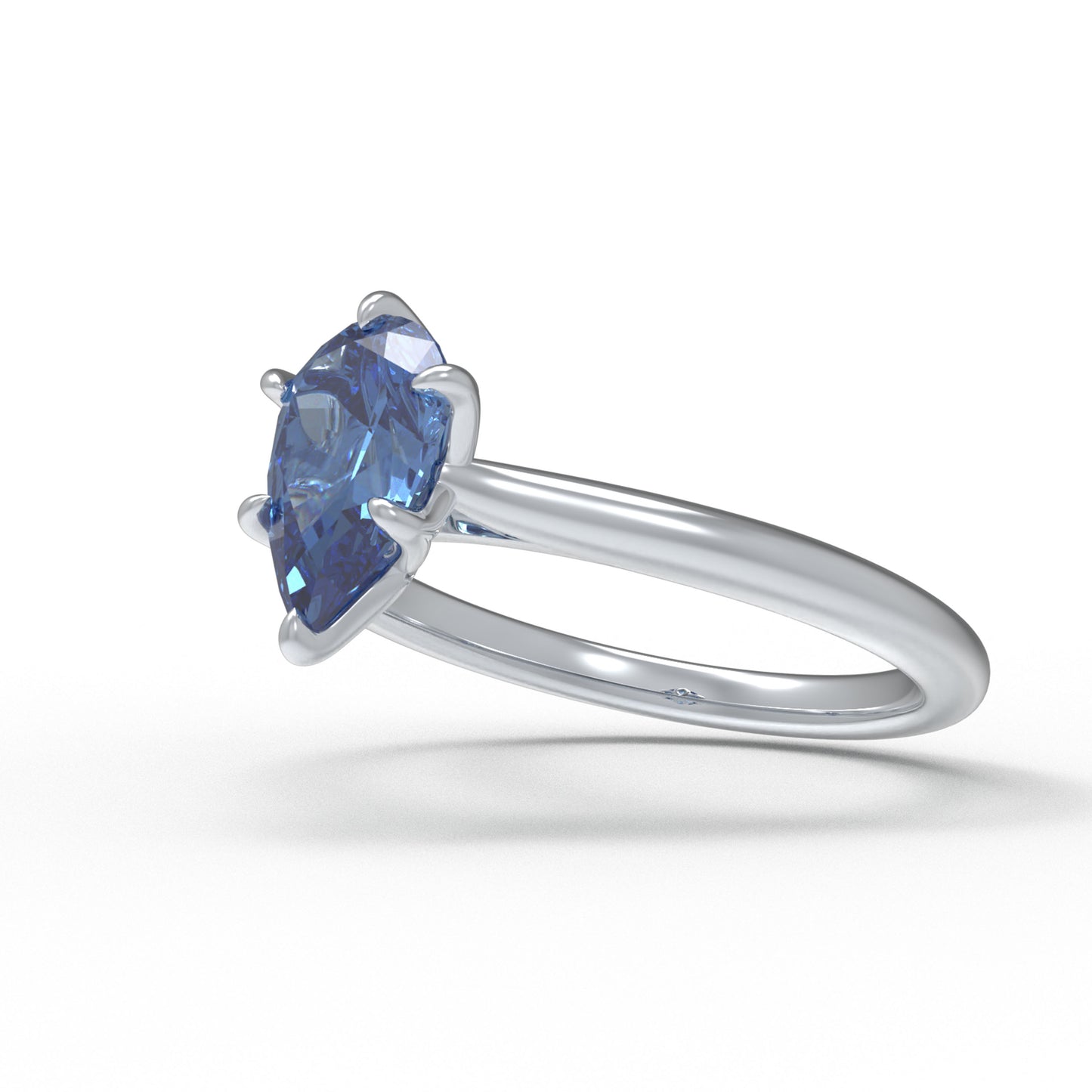 2ct Lab-Grown Lab-grown sapphire Gemstone Ring 10K/14K White Gold & 950 Platinum | Anniversary Engagement Wedding Gift