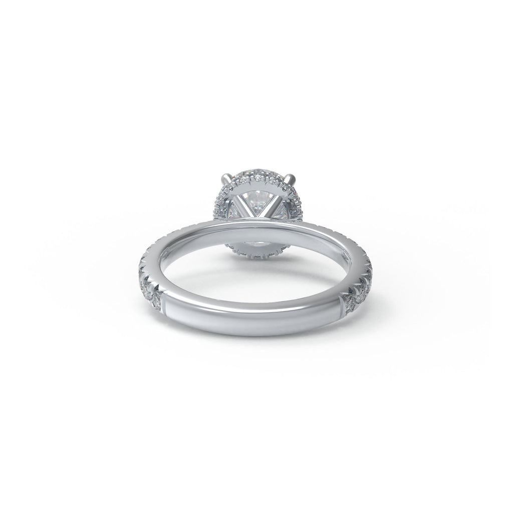 Eternal Crown Platinum Hidden Halo Engagement Ring（D-VVS2）