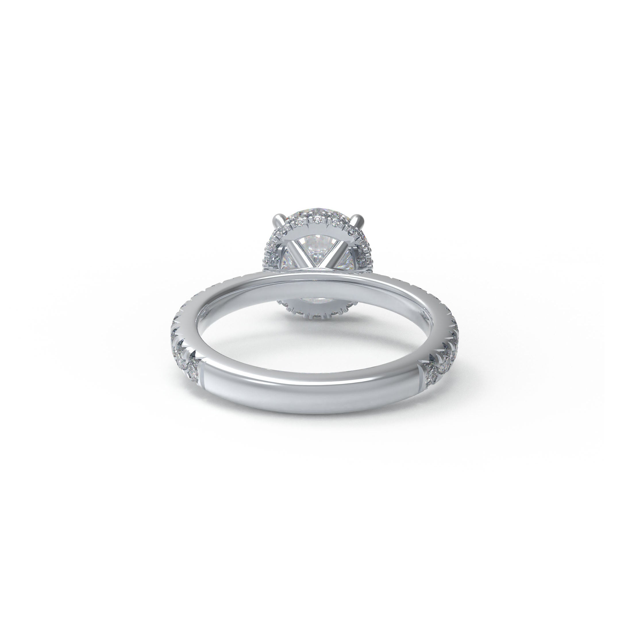 Eternal Crown Platinum Hidden Halo Engagement Ring（D-VVS2）