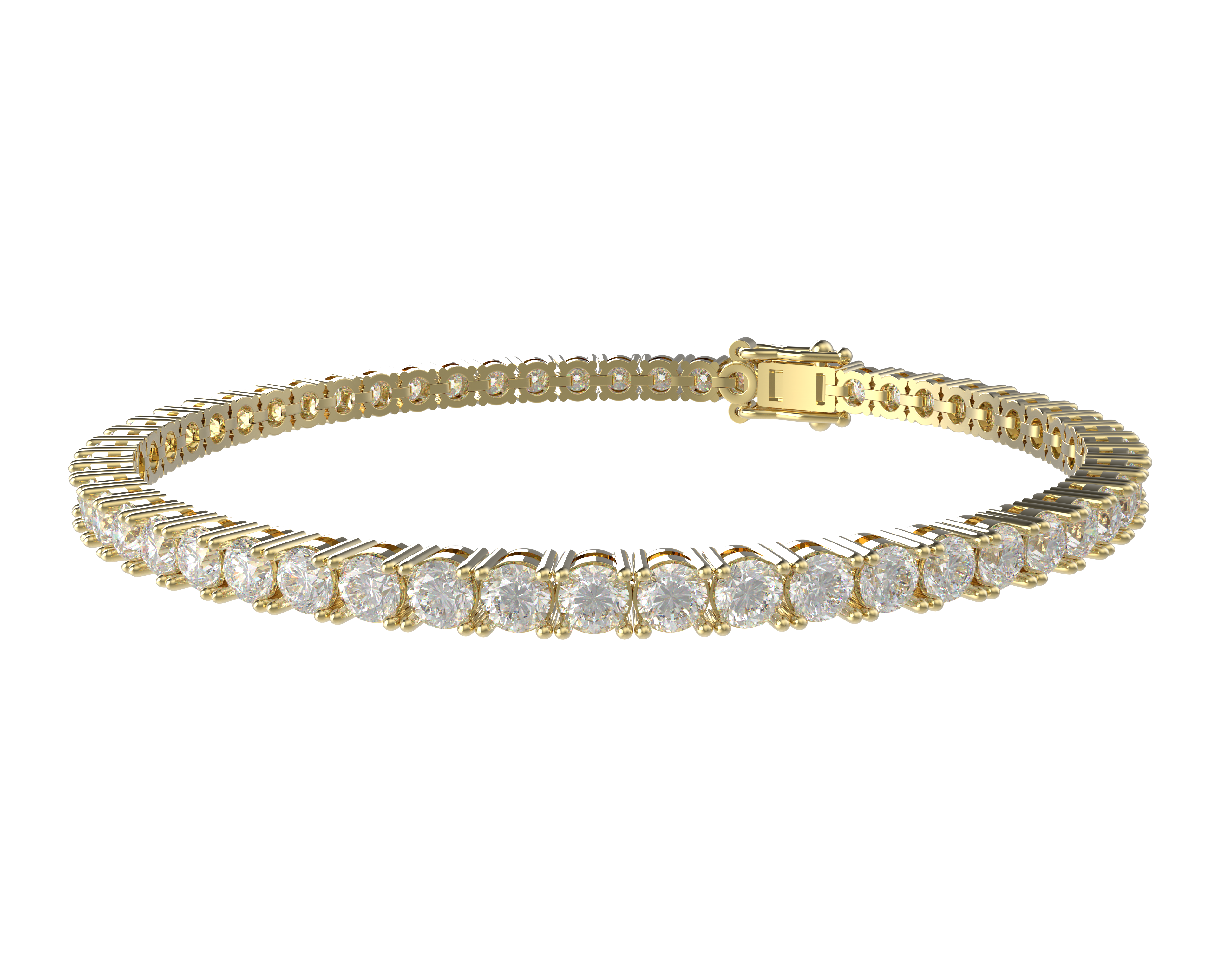 Ophelia Eternity 4-10ct 14K Gold Lab-grown diamond Tennis Bracelet, 4-Prong, D-VVS2/SI1 - Free Engraving