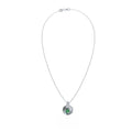 1CT Pear-Cut Lab-Grown Emerald & Diamond Pendant Necklace