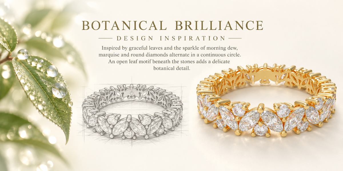 Marquise & Round Lab-Grown Diamond Eternity Band