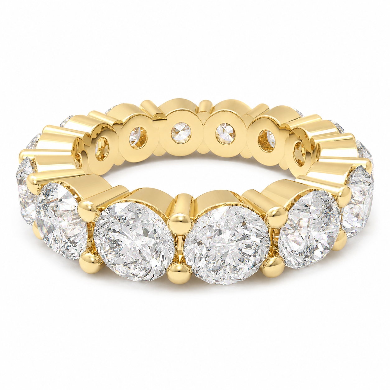 Eternelle Round Lab-Grown Diamond Full Eternity Band in Yellow Gold