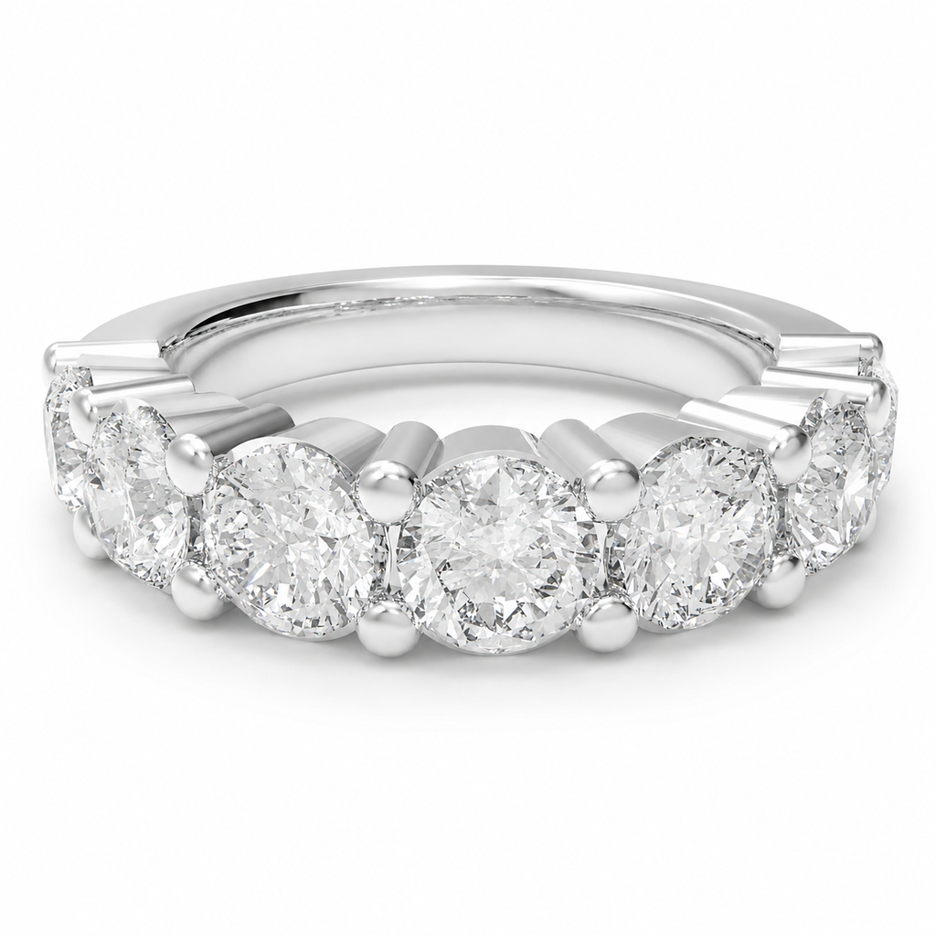 Seven Lights 1.75 CTW Round Lab-Grown Diamond Seven-Stone Ring
