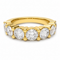 Seven Lights 1.75 CTW Seven-Stone Round Lab-Grown Diamond Ring in Yellow Gold