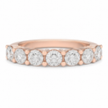 Seven Petals 1.75 CTW Seven-Stone Round Lab-Grown Diamond Ring in Rose Gold