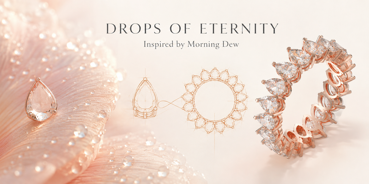 Drops of Eternity Pear-Shaped Lab-Grown Diamond Full Eternity Band