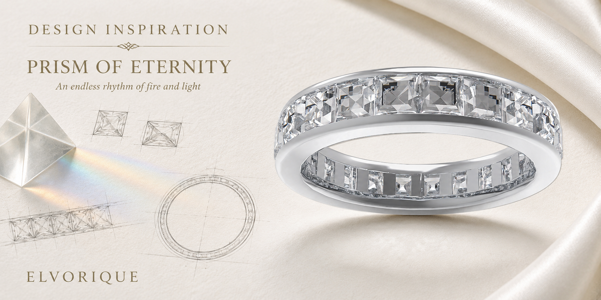 Prism of Eternity 2 CTW Princess-Cut Moissanite Eternity Ring