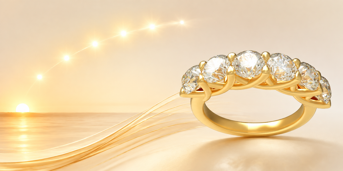 1.80CT Six-Stone Lab-Grown Diamond Ring in 10K or 14K Yellow Gold